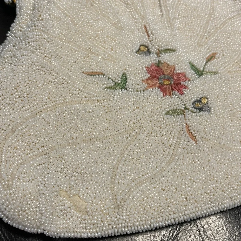 VINTAGE FRENCH BEADED‎ EVENING HANDBAG 1950'S